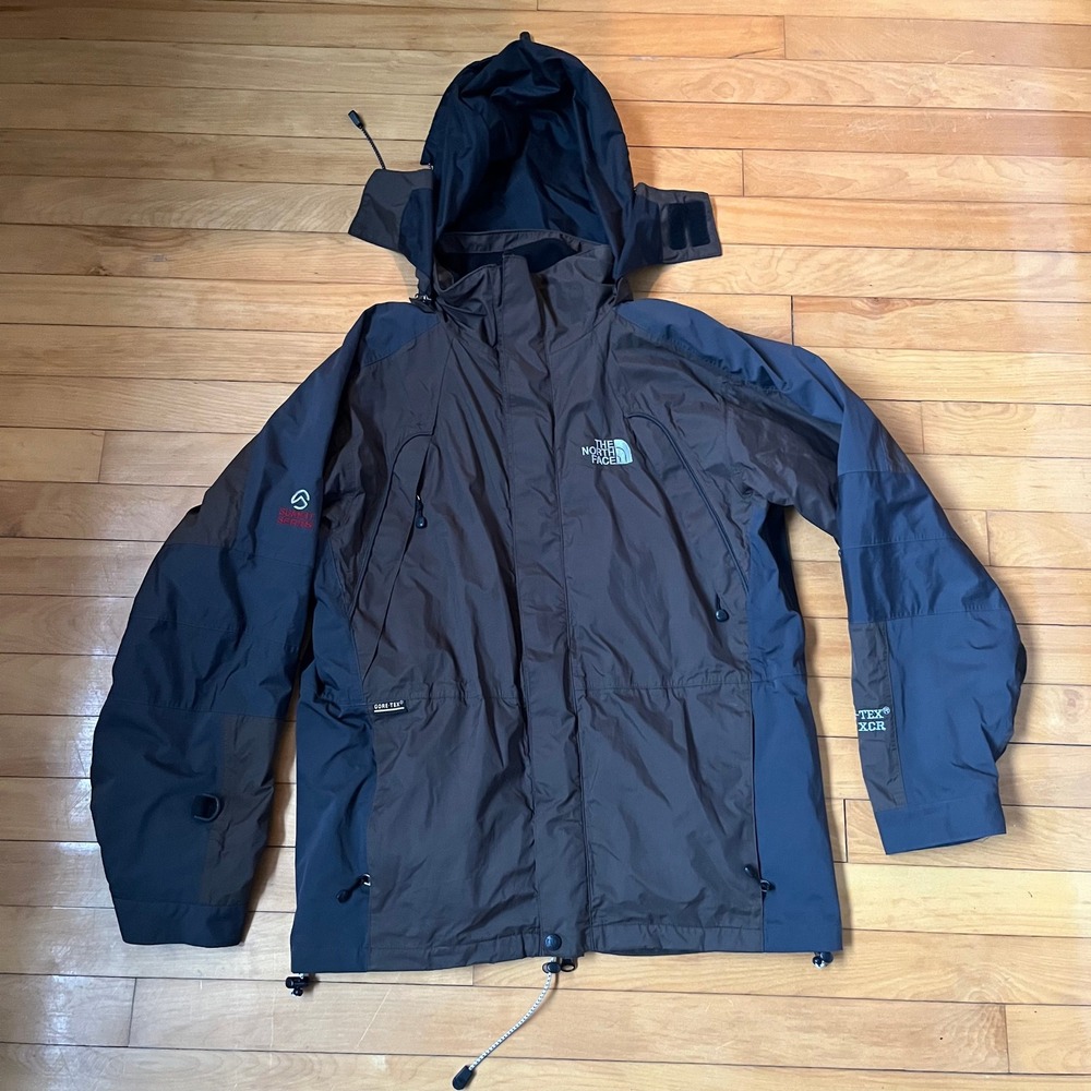 The North Face Summit Series Gore-Tex XCR Jacket Brown Grey Mens Large Technical
